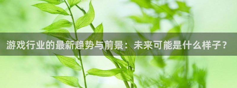 多彩娱乐注册网站：游戏行业的最新趋势与前景：未来可能是什么样